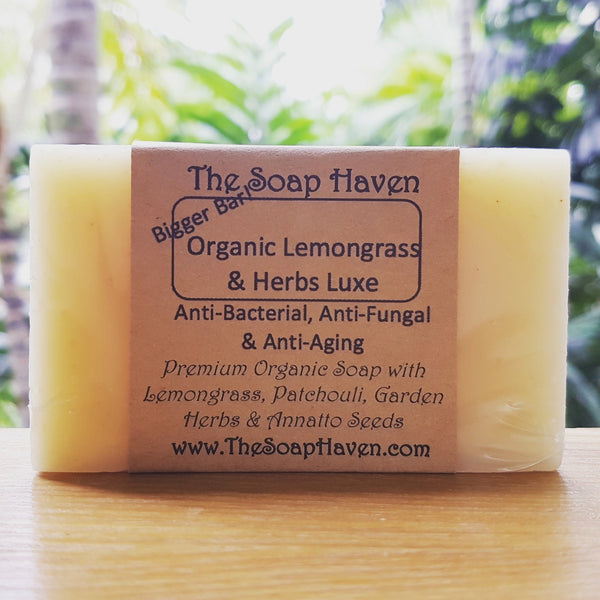 Organic Lemongrass & Herbs Luxe - Anti-aging, anti-fungal, anti-bacterial, Insect Repelling, Immunity boosting
