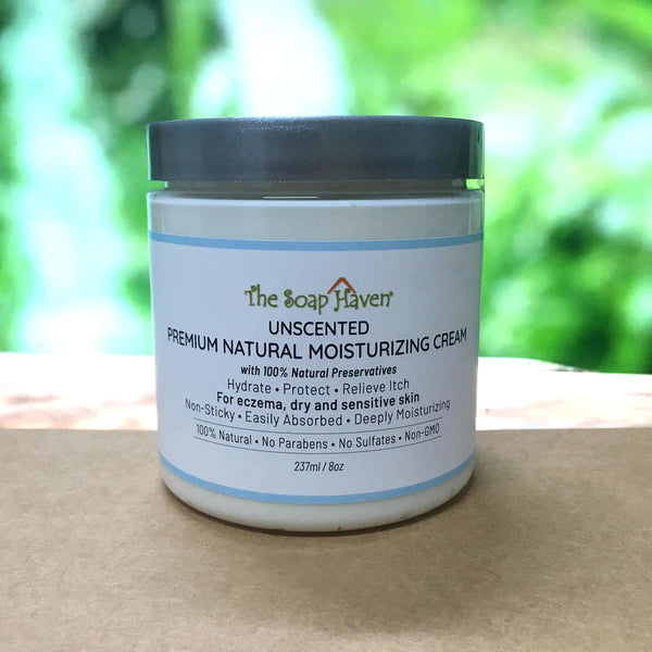 Premium Natural Daily Moisturising Cream (Great for very dry, itchy, sensitive, baby skin or eczema, immunity-boosting)