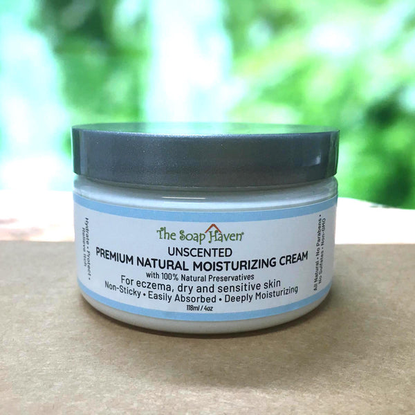 The Soap Haven Moisturising Cream for dry sensitive skin and eczema small jar 118ml